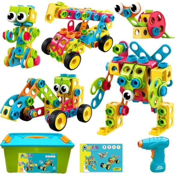 195 PCS Educational STEM Toys for Kids Building Blocks Toy With Storage Box - Picture 1 of 6